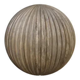 High-quality PBR texture of rusted corrugated iron for 3D rendering in Blender and other software.