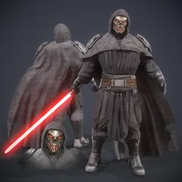 star war Sci-Fi Dark Warrior jedi