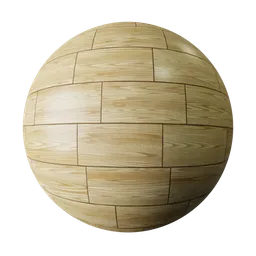 Seamless Beech Wood Plank PBR texture for 3D modeling and rendering, high-resolution 2K.