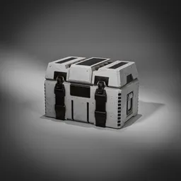 Industrial white metal chest