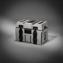 Industrial white metal chest