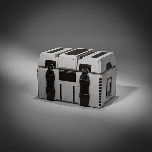 Industrial white metal chest