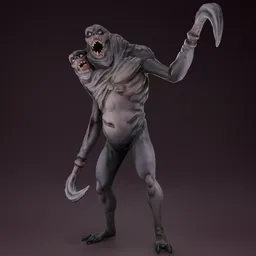 Two Head Creature- Rigged