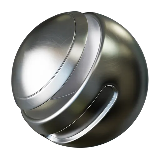 Procedural brushed metal texture with customizable color for PBR material in 3D modeling.