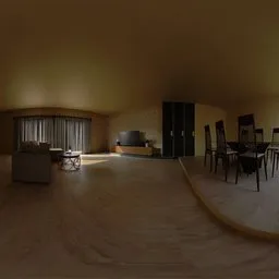 Warm Minimalist Open-Plan Living