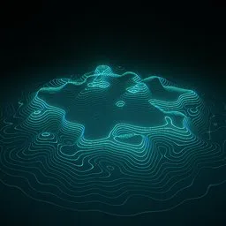 Posterized glowing contour effect