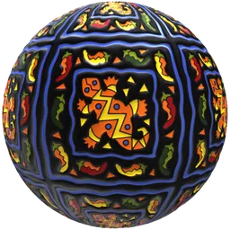Ornate Crest Talavera Tile