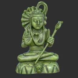 Lord Shiva Meditating Sacred Jade