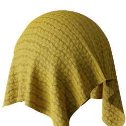 Braided Woven Cotton Fabric yellow