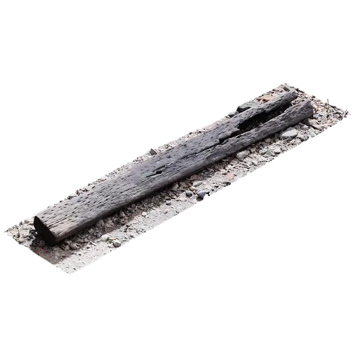 Detailed 3D wooden railway sleeper model with realistic textures, ideal for Blender urban scene rendering.