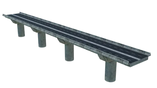 Realistic Road Bridge - 3D Model