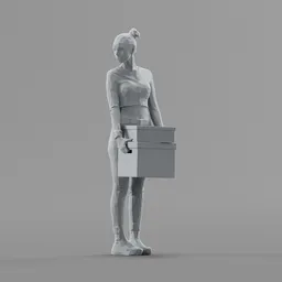 Lowpoly Female Standing