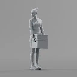 Lowpoly Female Standing