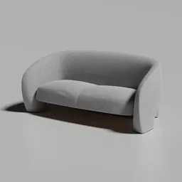 3D-rendered modern grey sofa, optimised for Blender with sleek design and contemporary elegance.