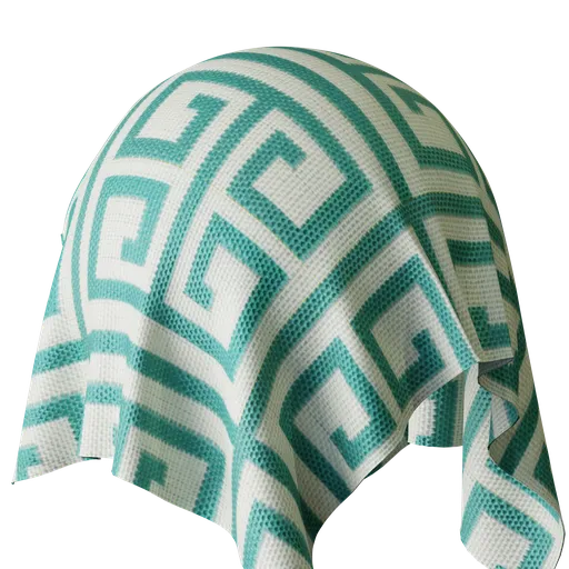 Geometric Green Jacquard
