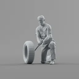 Lowpoly Car Mechanic