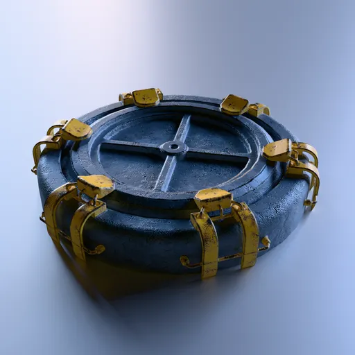 Sci Fi Hatch - Game Ready