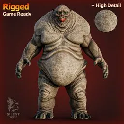 Horror monster Bloodfang-Rigged-Animated