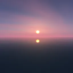 Pink Cloudy Sunset Sky Ocean