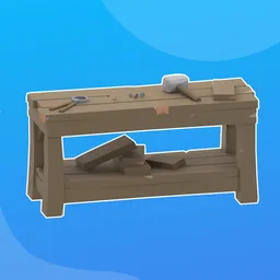 Lowpoly crafting table