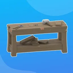 Lowpoly crafting table