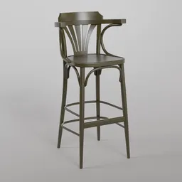 135 Barstool B580 - Forest Green