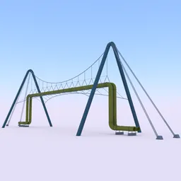 Suspension pipeline bridge