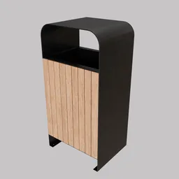Wooden multi-waste bin