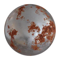High-quality PBR rusty metal texture for 3D modeling in Blender, ideal for realistic corrosion effects.