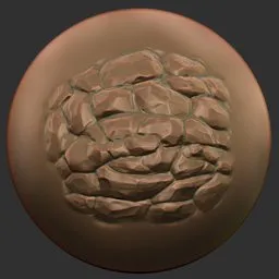 3D sculpting brush for Blender creating detailed icy surface patterns on 3D models.