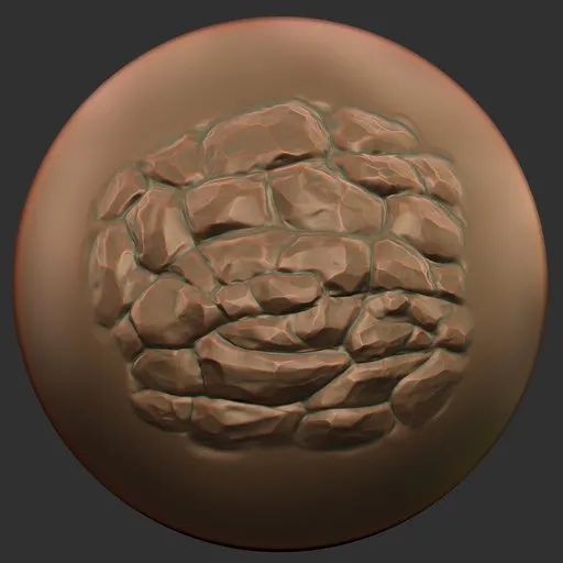 3D sculpting brush for Blender creating detailed icy surface patterns on 3D models.