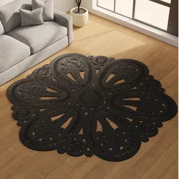 Black Jute Rug