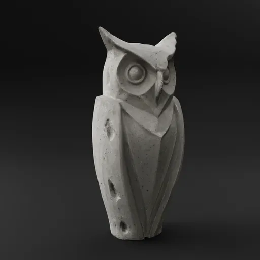 Stone Owl Sculpture