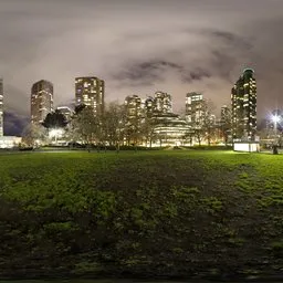 City Buildings Night Lights