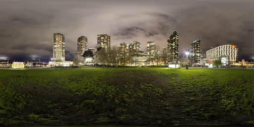 City Buildings Night Lights