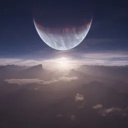 Planet Jagged Landscape Sci-Fi