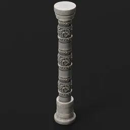 Pillar Stone Carved Narrow