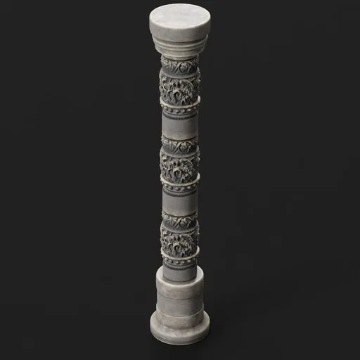 Pillar Stone Carved Narrow