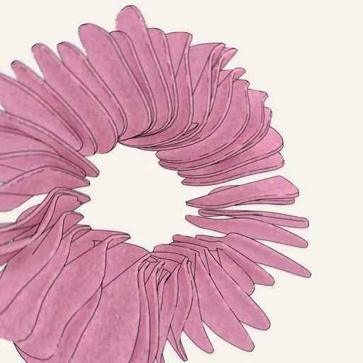 Cel-Shaded Pink Flower Petals