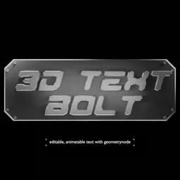 3D Text with Bolt-Editable Text