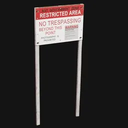 Top-Secret Restricted Area Wood Sign