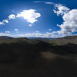 Aerial Desert Mountain Landscape