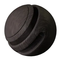 High-resolution Ebony Striated Wood PBR texture for 3D Blender, ideal for photorealistic rendering with procedural shader configuration.