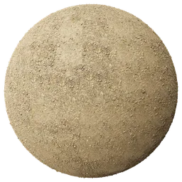 Realistic PBR sand ground texture for Blender 3D and other applications, suitable for various terrains.