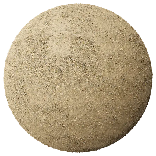 Realistic PBR sand ground texture for Blender 3D and other applications, suitable for various terrains.
