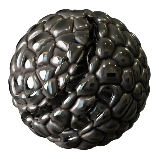 Detailed reptilian metal scale 2K PBR texture with glossy finish and realistic displacement for 3D modeling.