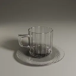 Glass and saucer