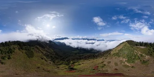 Dramatic Cloud Mountain Aerial