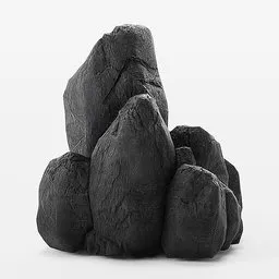 Cliff Rock Pointed Black