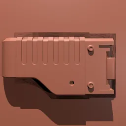 3D Blender sculpting brush with Greeble pattern for Sci-Fi model detailing.